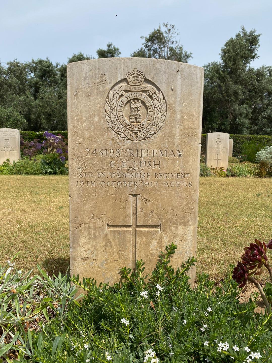 Gaza : Deir el Belah War Cemetery : C E Lush