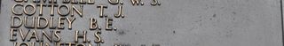 Tower Hill Memorial : B E Dudley